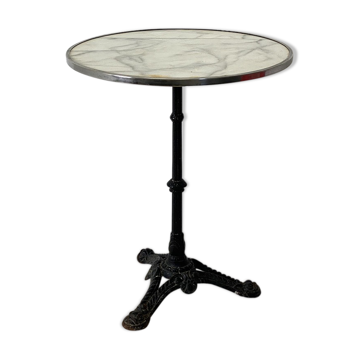 Cast iron and marble bistro table