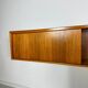 1960s vintage mid-century XL teak floating wall unit / wall-mounted sideboard / showcase by Bartels