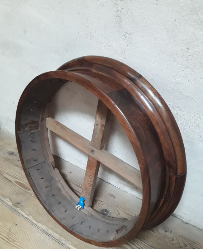 Bed sky, canopy in solid walnut XIX°