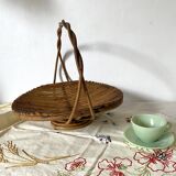 Vintage rattan basket