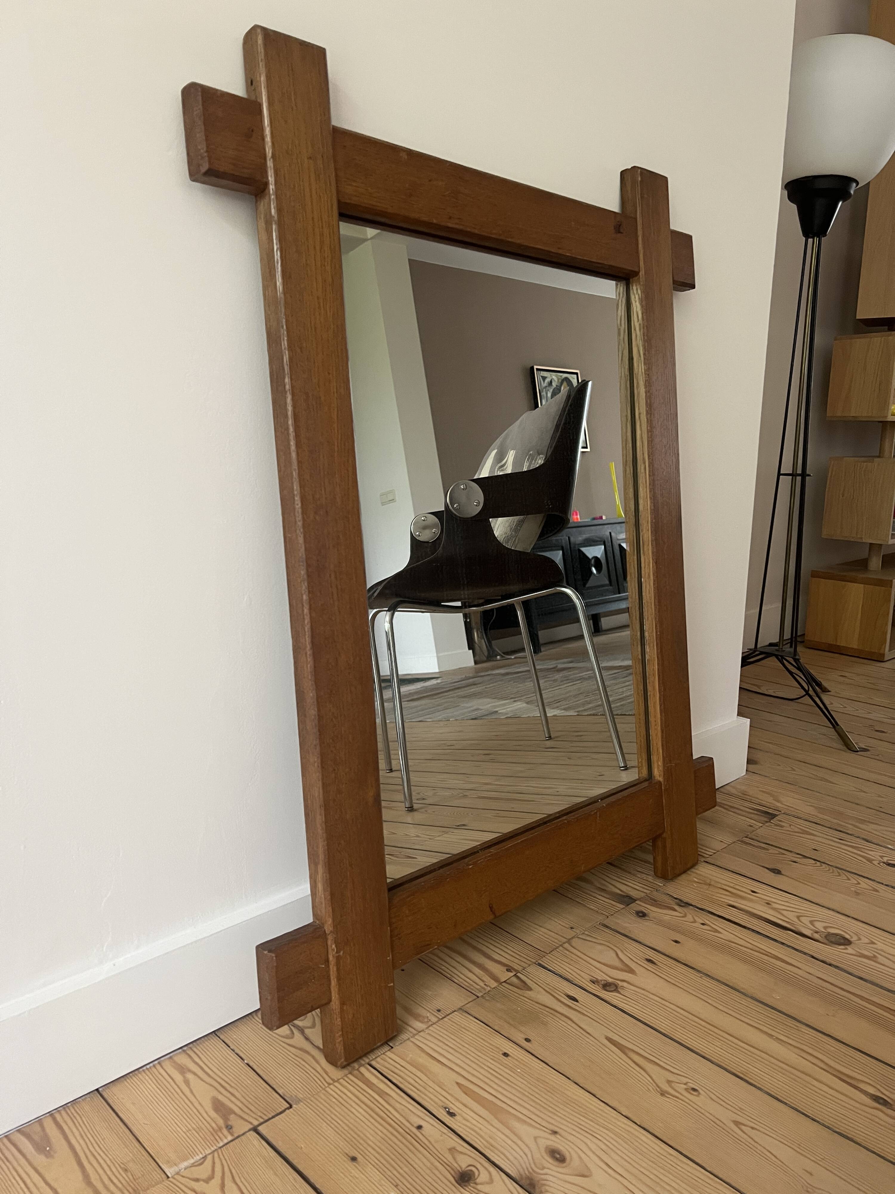 Brutalist Oak Mirror 74 x 91cm