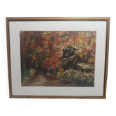 Dessin pastel signé