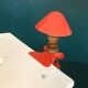 Small portable wall lamp red mushroom lamp spot clamp night light library extra light fixture
