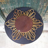 Vintage rattan mirror