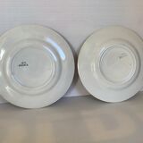4 old earthenware plates decorated Alsace