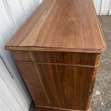 Chest of drawers in walnut and burr walnut, late 19th century, 4 drawers