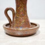 Vintage candle holder in pyrite stoneware