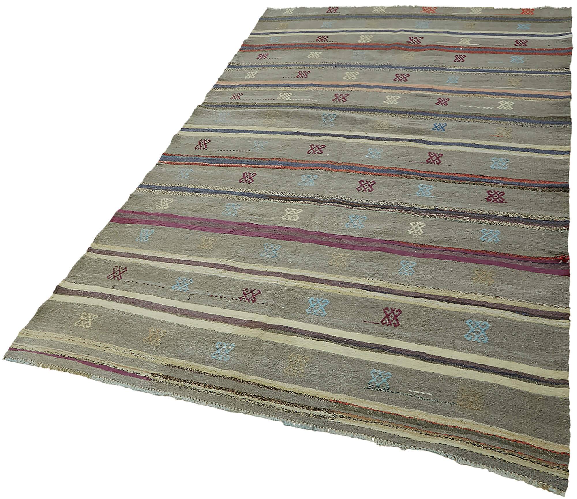 Turkish Handmade Vintage Anatolian Kilim 148 cm x 250 cm