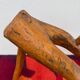 Brutalist style wooden magazine rack from the 1960s