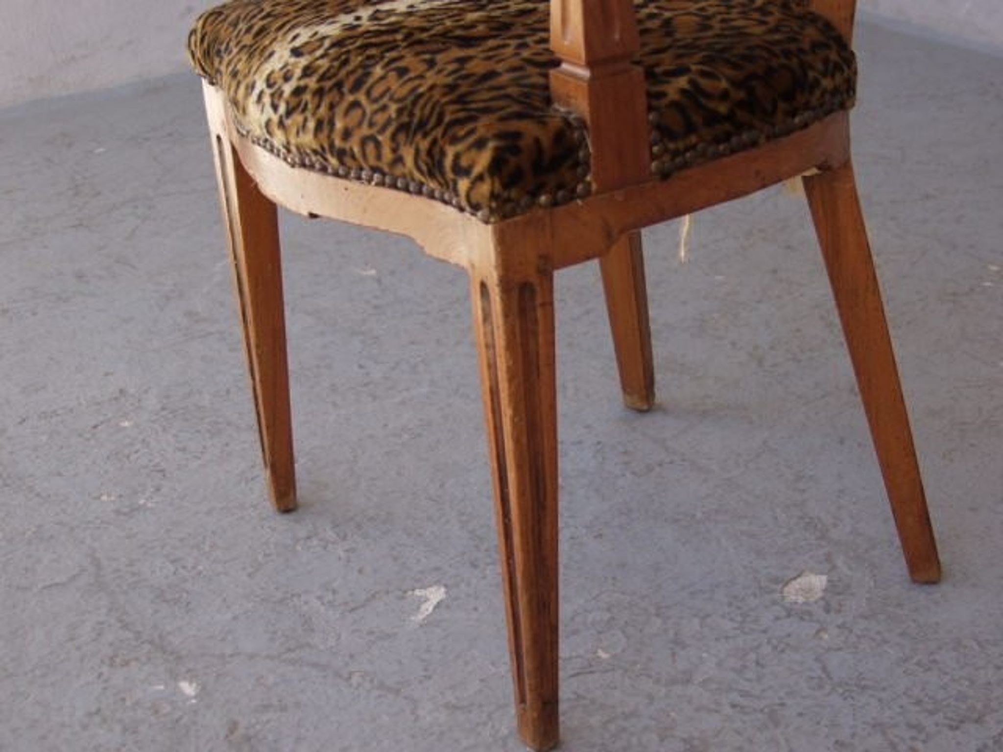 Fauteuil de bureau louis XVI en merisier