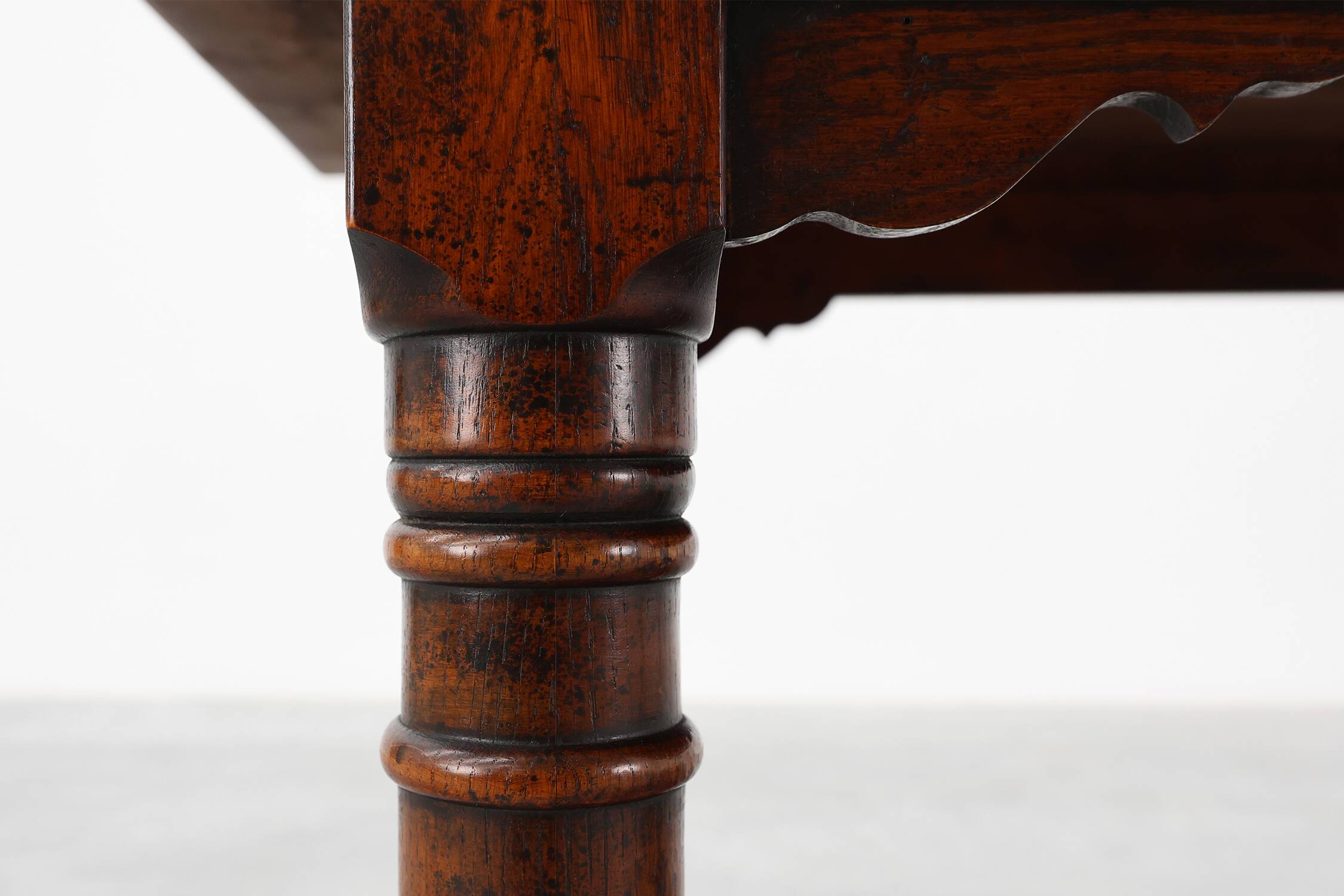 19th-Century French Provincial Oak Dining Table