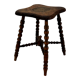 Antique oak bubble leg plantstand, 1920s