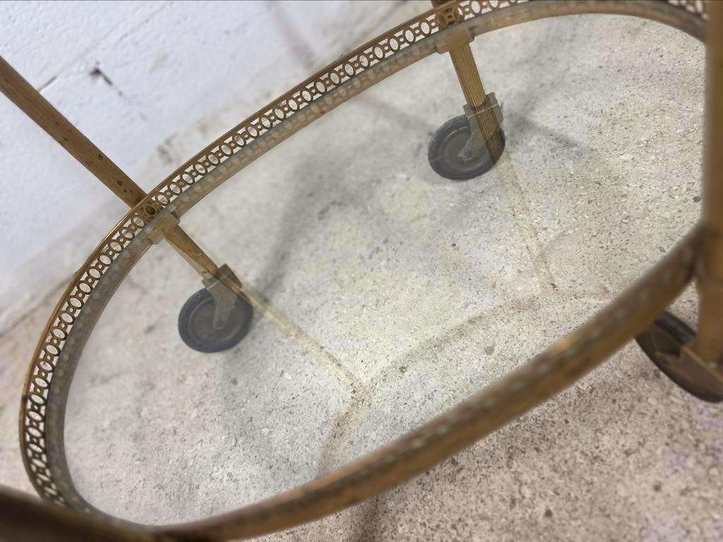 Vintage 'golden' bar trolley