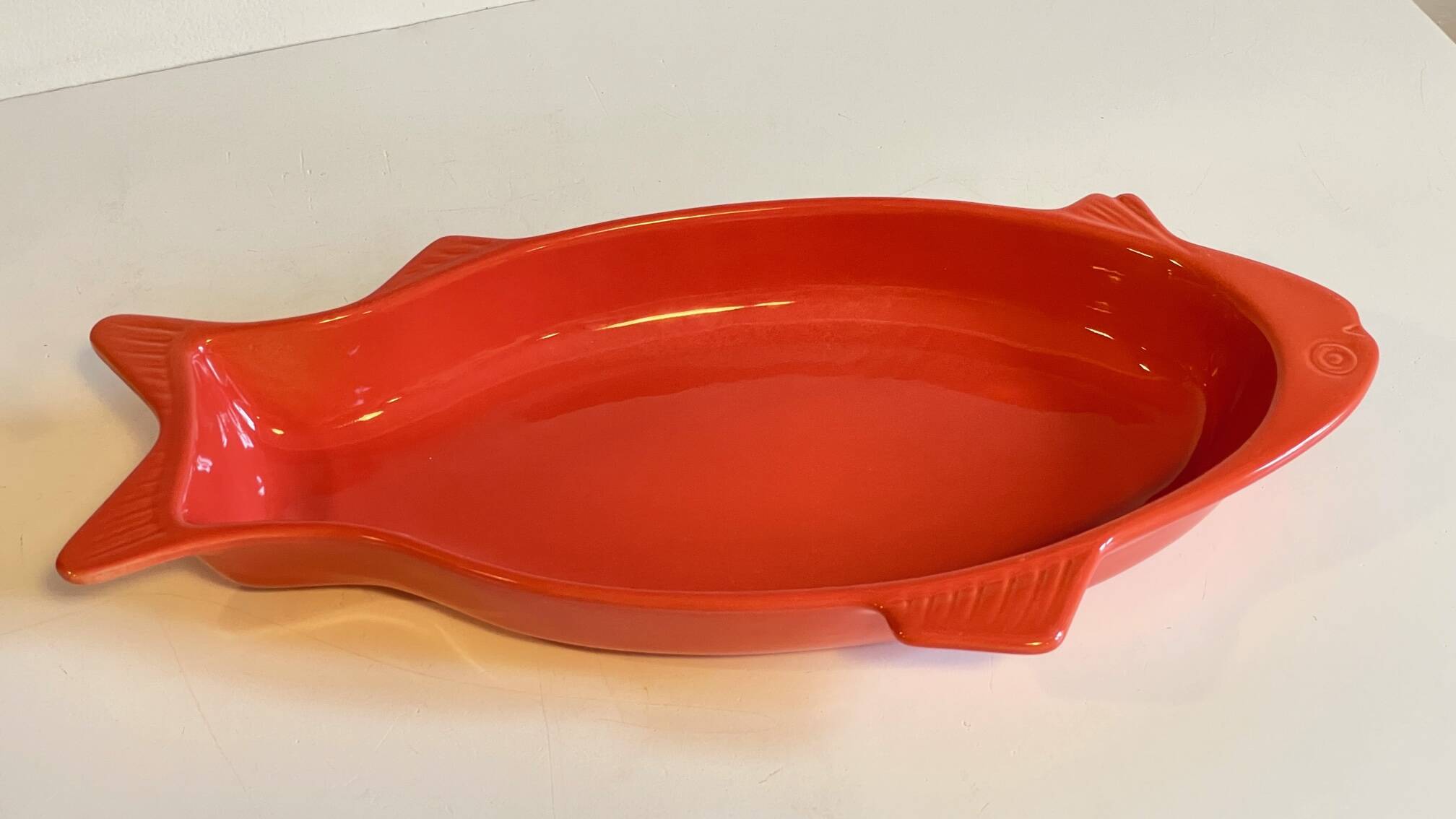 Emile Henry France ceramic dish FISH shape