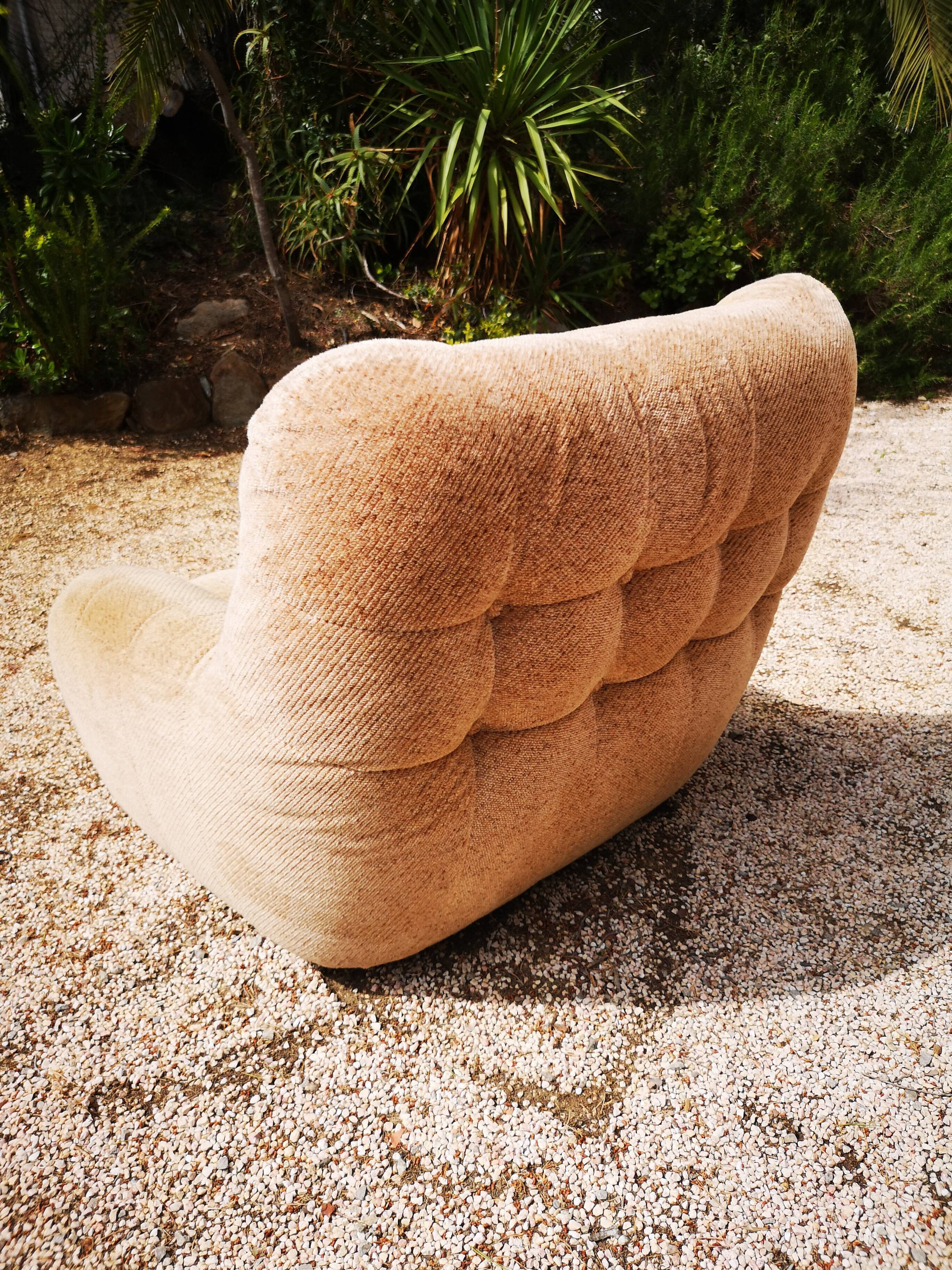 Vintage velvet armchair