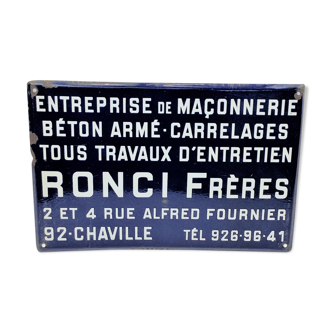 Beton arme plaque emaillee 1960 chaville ronci freres