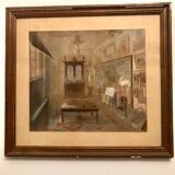 Tableau aquarelle époque Art Déco