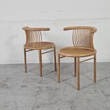 Pair of Herbert Ohl chairs for Lubke, 1980s