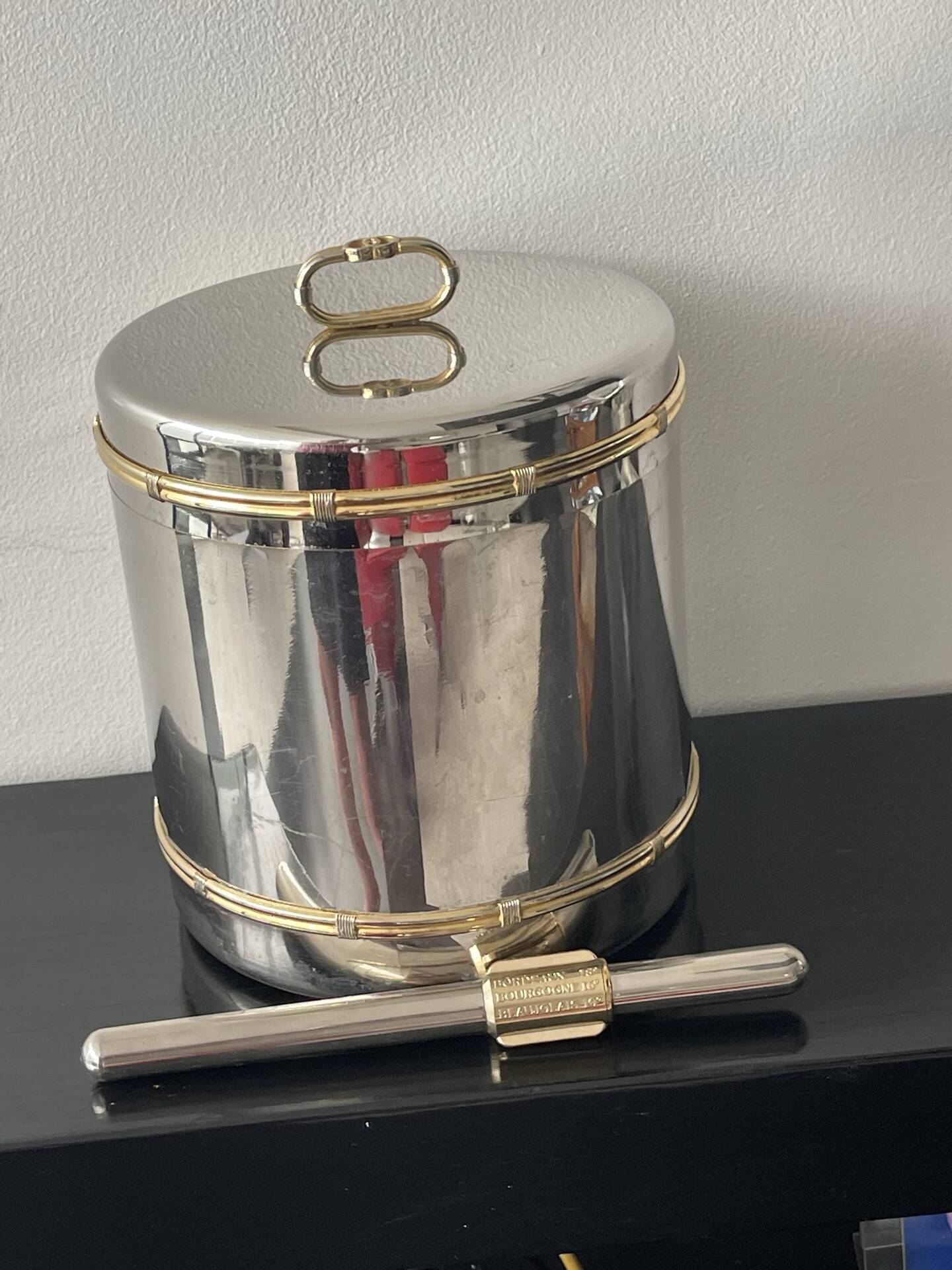 Gucci vintage champagne bucket silver-plated Hollywood Regency