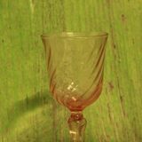 Set of vintage pink glasses