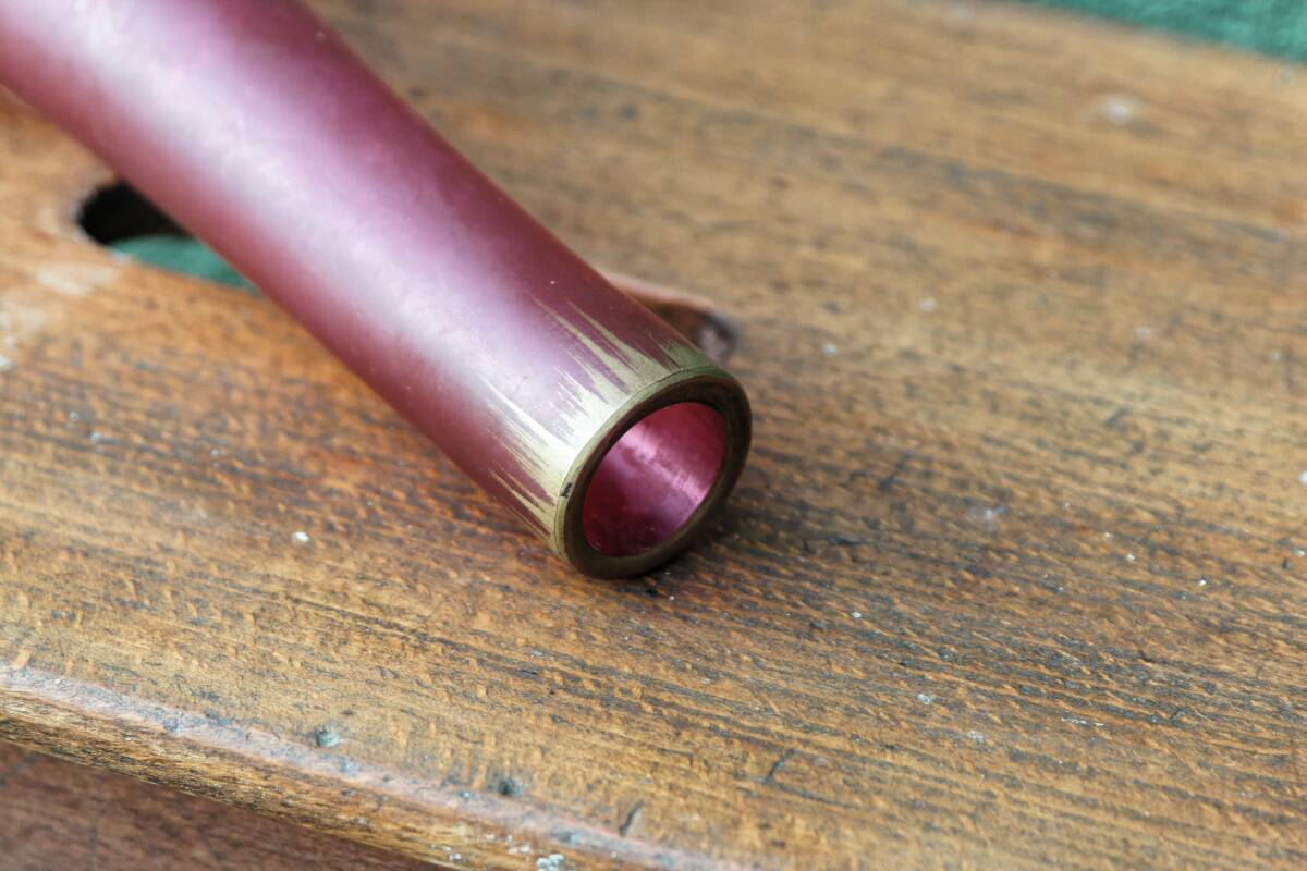 Blown soliflore vase in frosted glass, gold enameled