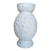 Vase barbotine signé V. Bassano