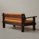 Architect's bench in solid wood, France, circa 1970.