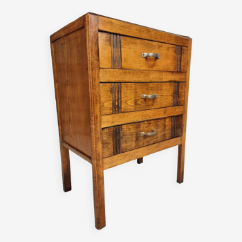 Old Art Deco chest of drawers beech wood