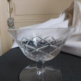 7 crystal champagne glasses engraved by Paul Nicolas (1875-1952) D'Argental