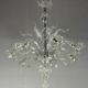 Venetian chandelier in colorless Murano glass, 7 light arms circa 1930