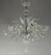 Venetian chandelier in colorless Murano glass, 7 light arms circa 1930
