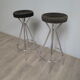 Pair of 60s chrome designer stools