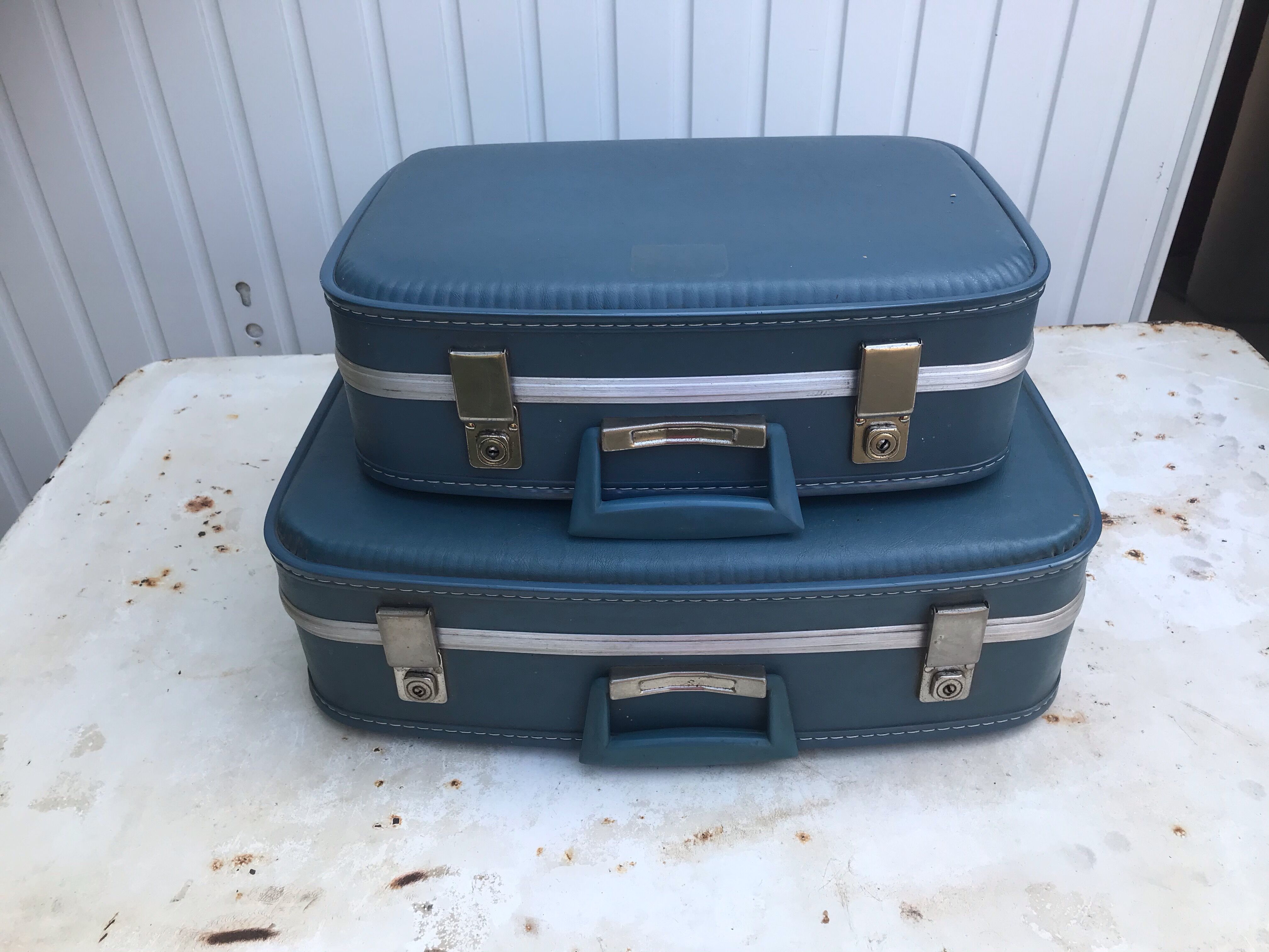 2 flight attendant suitcases