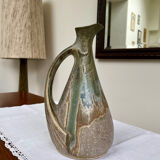 Pichet en grès émaillé signé Denbac