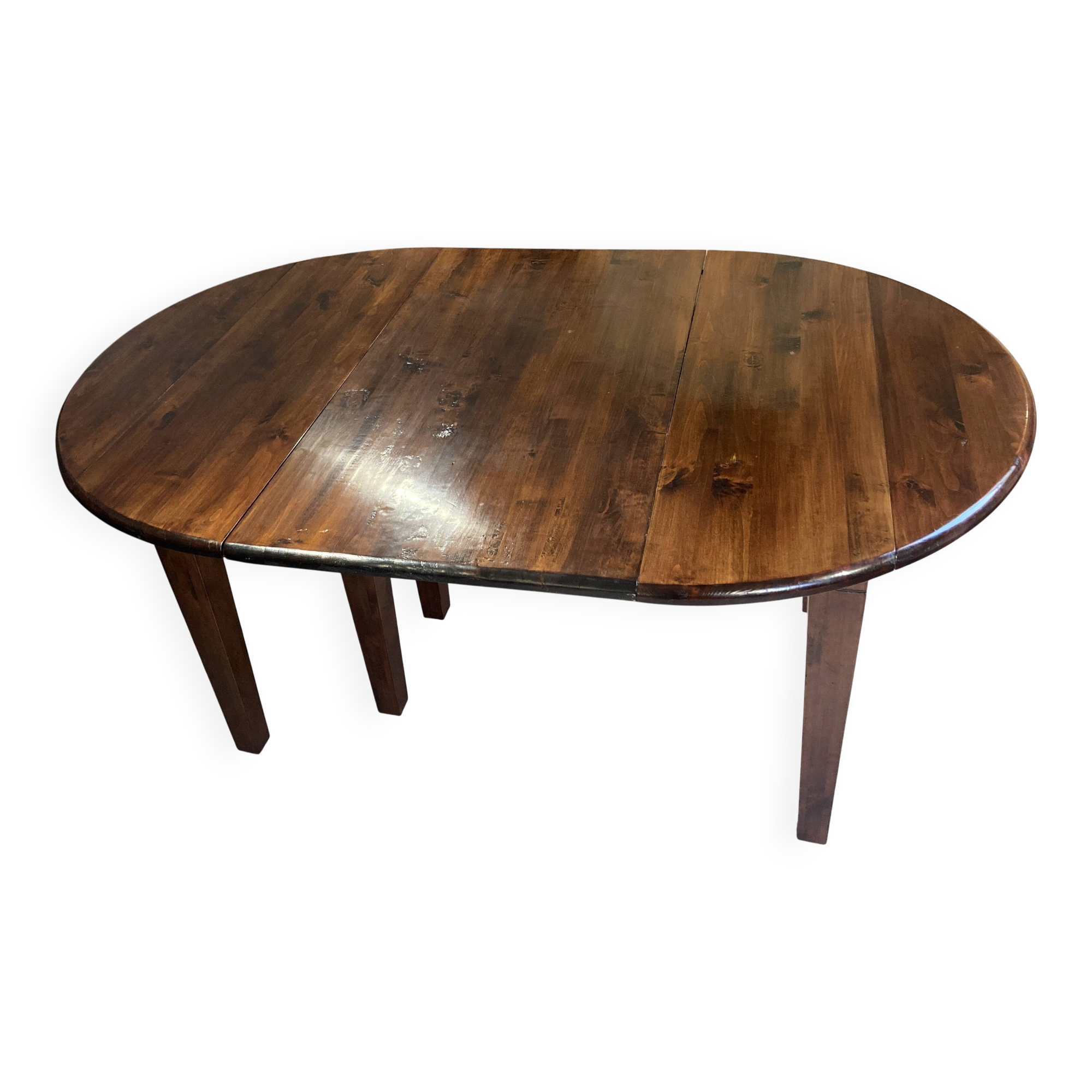 Extendable oval dining table