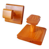 Pine coat hooks