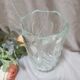 Chiseled glass vase