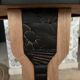 Esmée Art Deco side table, wood, black and grey