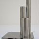 Sculptural vase stainless steel tubes design 70s space age letang remy