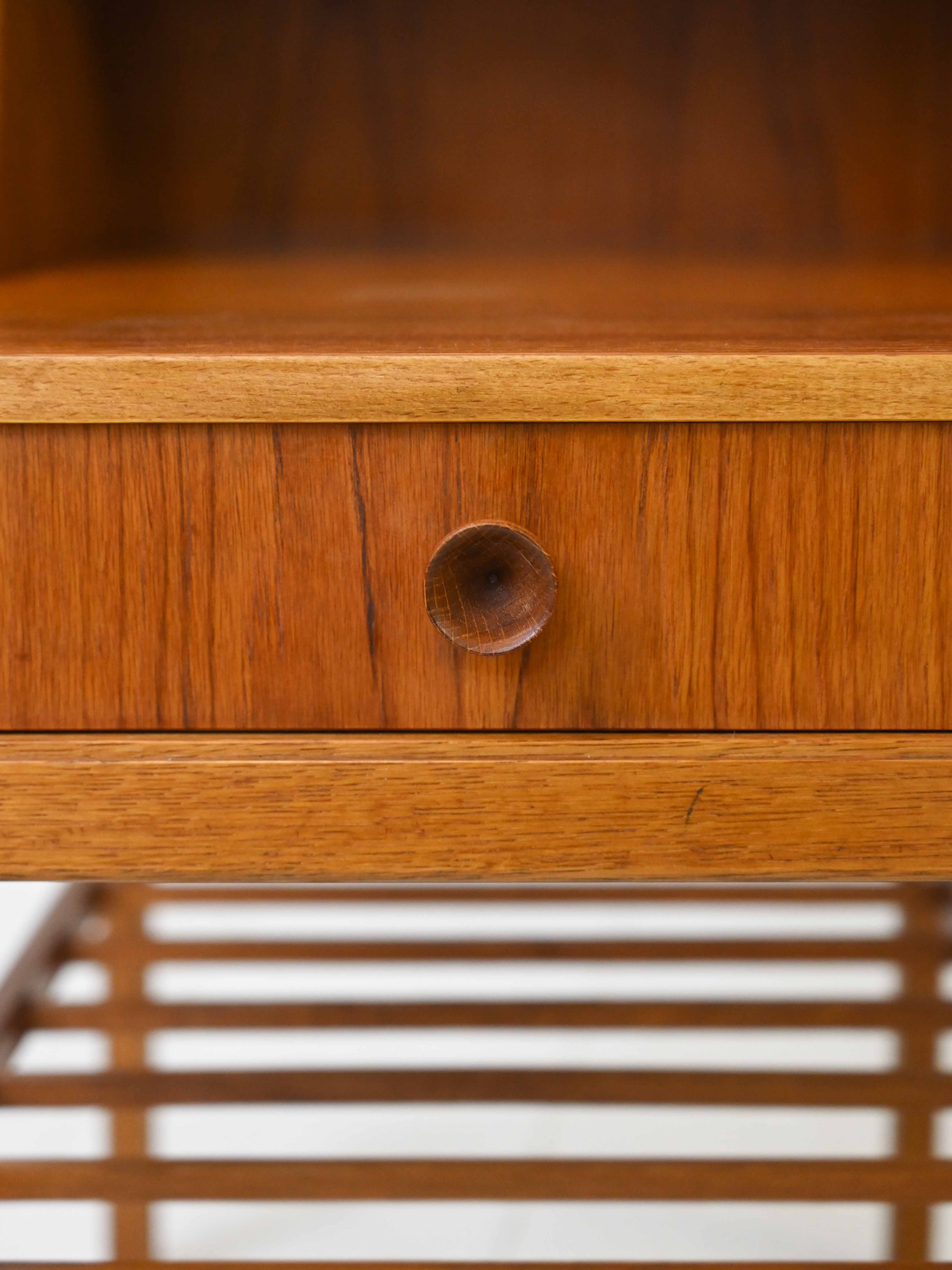 Scandinavian nightstand with double table top