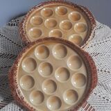 6 dishes/plates with snails, Gien factory