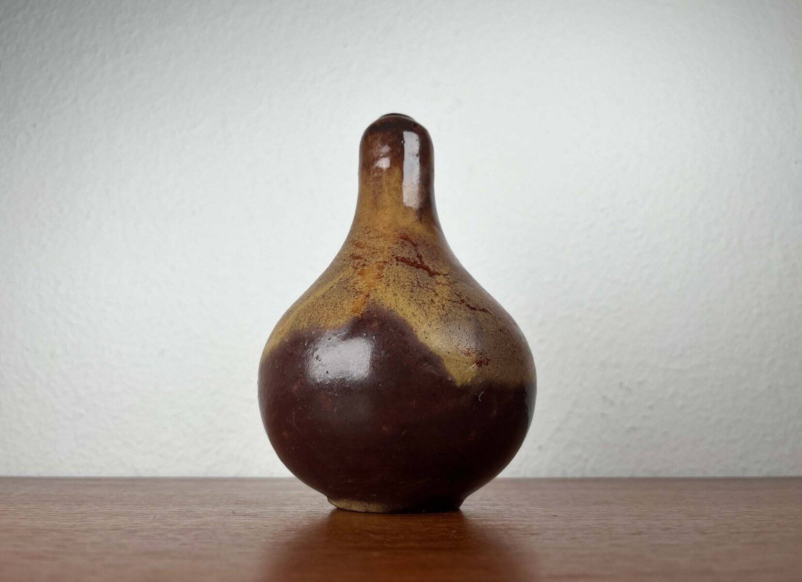 Vase calebasse en poterie d'atelier allemand du milieu du siècle de Cornelsen Kindermann Keramik, années 1960