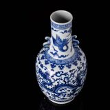 Ming Yongxuan – porcelaine bleue et blanche, motif Floral entrelacé, amphore, artisanat classique