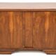 Art Deco style walnut chest of drawers, Poland, 1950s.