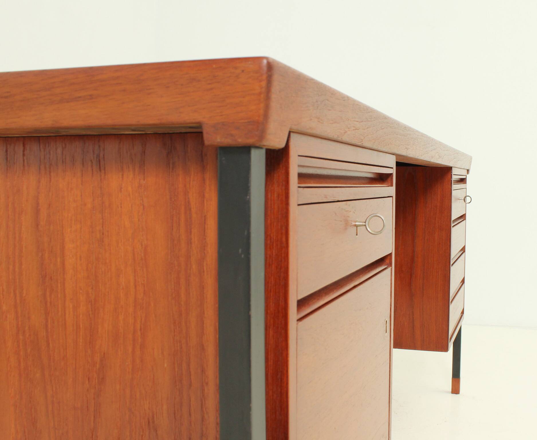Teak desk by Peter Hvidt and Orla Mølgaard for Søborg, Denmark