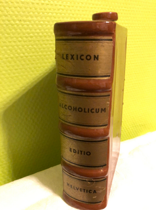 Vintage decanter Lexicon Alcoholicum Editio Helvetica