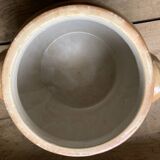 Brown stoneware jar pot