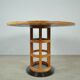 Exceptional fruitwood dining table set in art deco style, 1980s