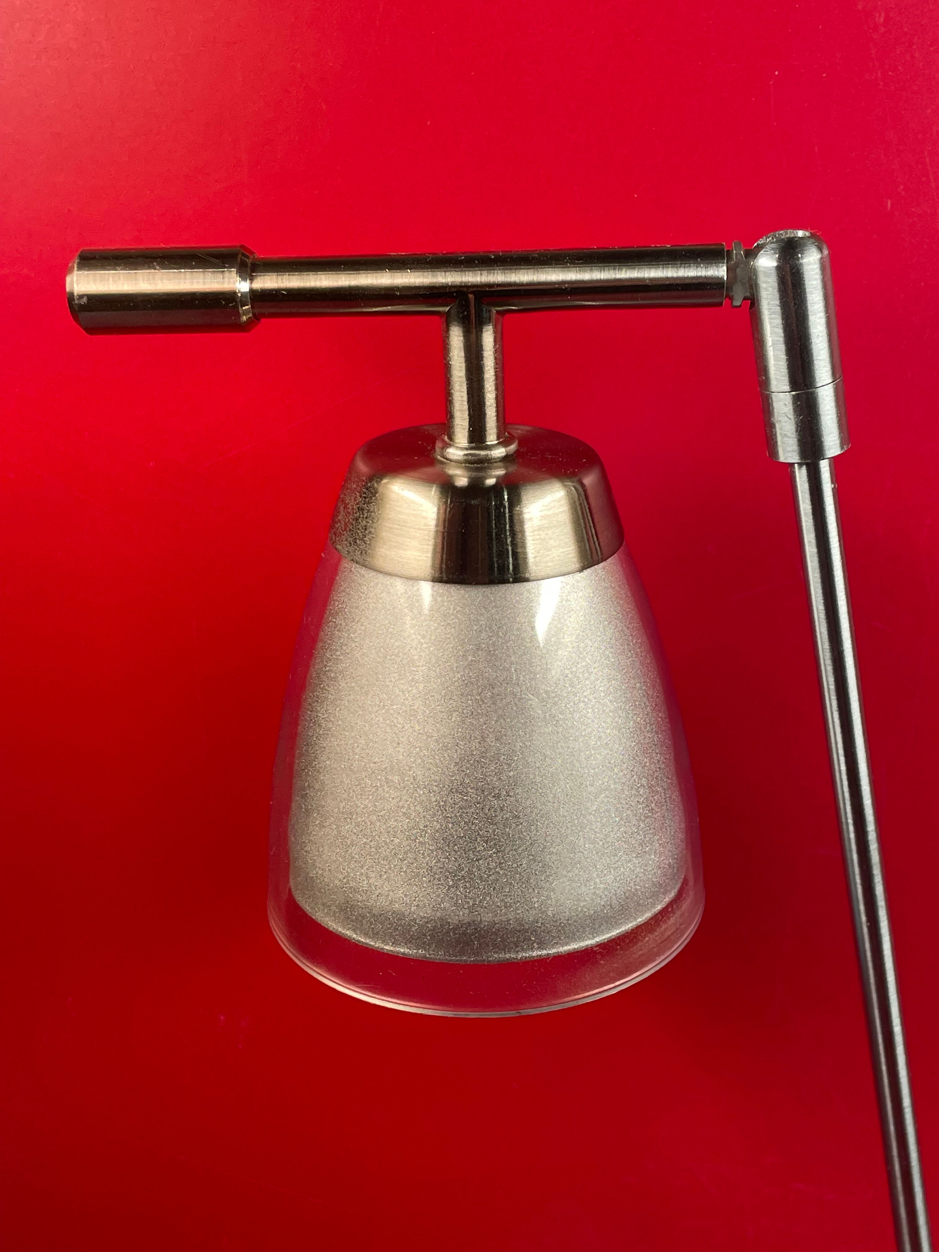 Articulated lamp design brushed steel Aluminor, office, loft, garage, workshop