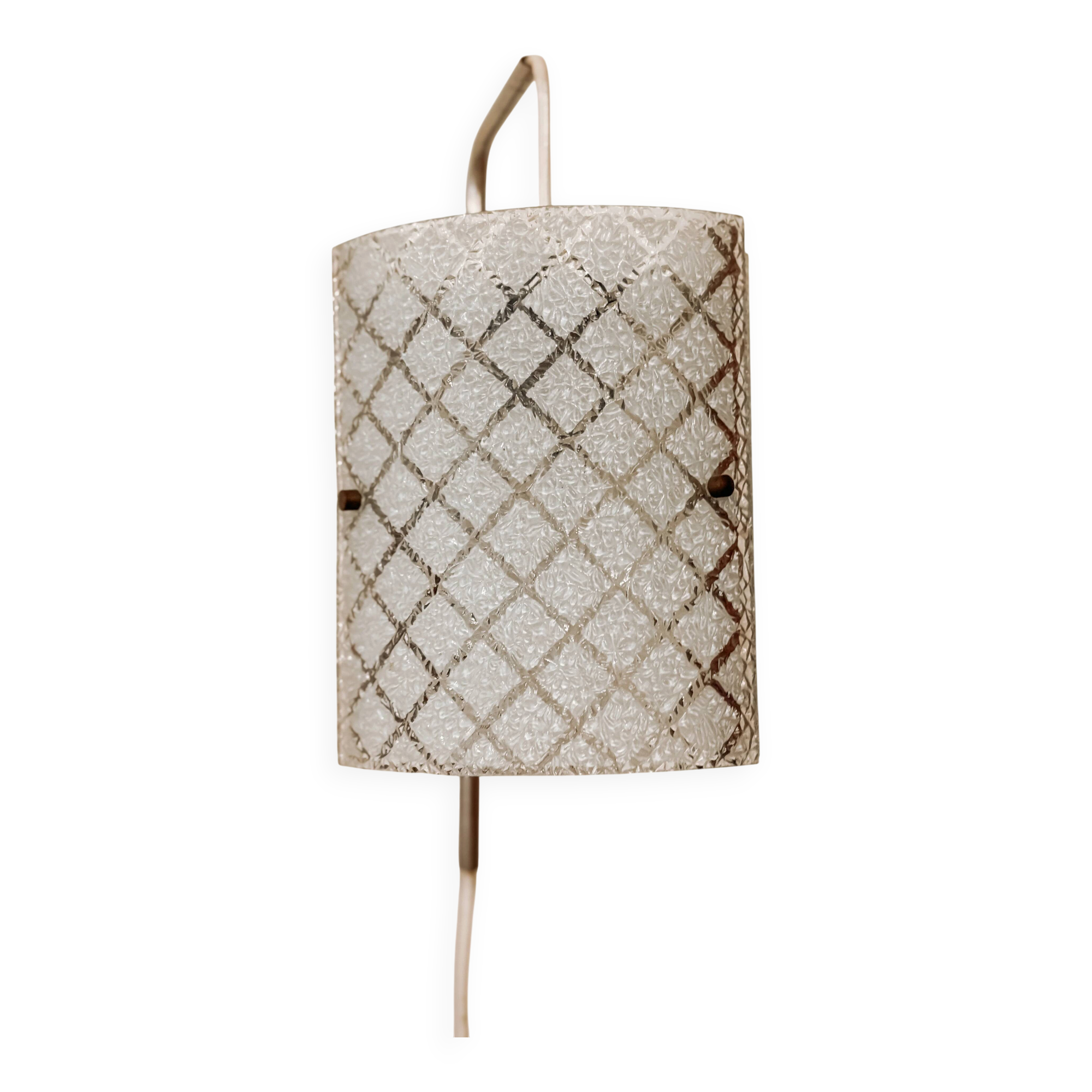 Mid-Century wall-mounted sconce in glass, 1960s
